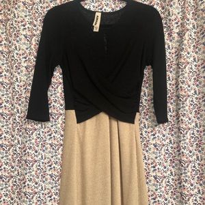 Flirty cross front Anthropologie sweater dress NYE